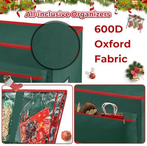 Large Christmas Ornament Storage Box Keeps 72 4" & 3 Individual Trays - Image 6
