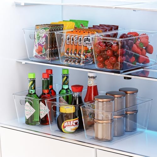 Clear Fridge Organizer Bins with Handles, 6 Pack 9.5×5×4.5 Inch - Image 5
