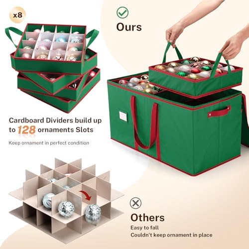 MaidMAX Ornament Storage Box, Ornament Storage, Christmas Ornament Storage - Image 2