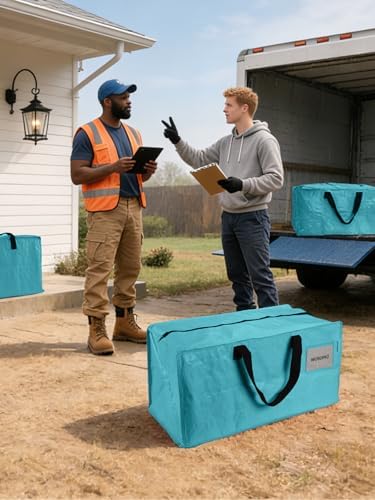 WORKPRO 8 Pack Extra Large Moving Bags with Backpack Straps & Handles - Image 2