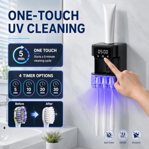 Automatic Toothpaste Dispenser, Wall Mounted Smart Cleaning Toothbrush Holder with 3 Toothpaste Slots, Electric Toothpaste Dispenser for Kids and Adults - Image 3