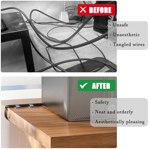 80PCS Hook and Loop Cable Straps, Cable Management Under Desk - Image 4