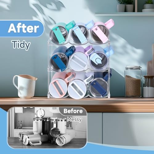 spospo Stackable Water Bottle Organizer for Stanley 40 oz Tumbler - Image 3