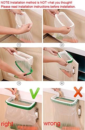 Lunies Over the Cabinet Plastic Trash Bag Holder for Kitchen, Under Sink Trash Can, Grocery Bag Holder for RV,Bathroom, Dorm Room, Office 8.6"x 4.9" - Image 7