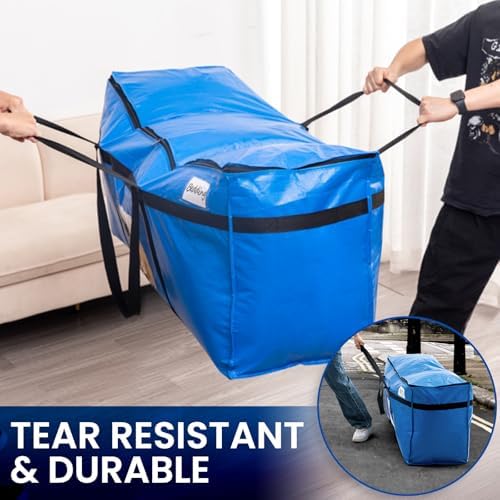 TAILI 2 Pack 69 Gallon Extra Large Storage Bags with Visible Window,Blue - Image 5