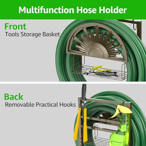 Garden Hose Reel Holder Stand, 77Inch, Holds 150-Feet of 5/8 Inch Hose - Image 5