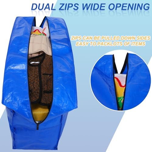 Windyun 4 Pack 57 Gallon Extra Large Moving Bags XXL Heavy Duty Storage Bag - Image 2