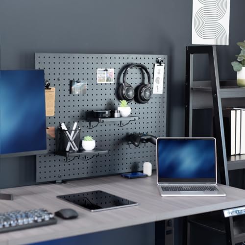 VIVO Black Clamp-on 30 x 24 inch Desk Pegboard, PP-DK30B-1 - Image 2