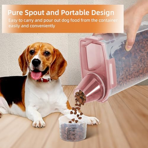 LEAWALK 3-5Lbs Airtight Small Dog Cat Pet Food Storage Container (3 Colors) - Image 2