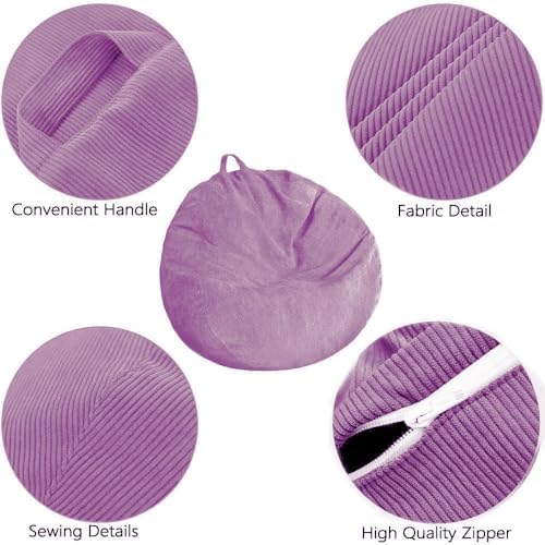Stuffed Animal Storage Bean Bag Chair Cover (No Filler) Washable - Image 4