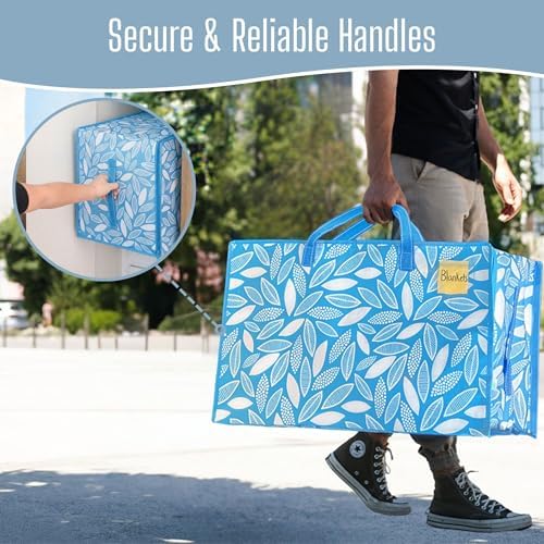 VENO 2 Pack Extra Large Heavy Duty Moving Bags with Wide Opening & Reinforced Handles, Reusable Storage Tote Bags with Strong Zippers for Clothes, College Dorm Essentials & Moving Supplies - Image 5
