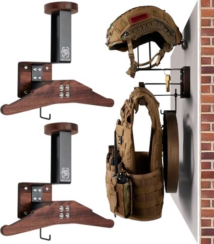 ONETIGRIS Tactical Gear Wall Mount, Heavy Duty Helmet & Plate Carrier Rack by OneTigris