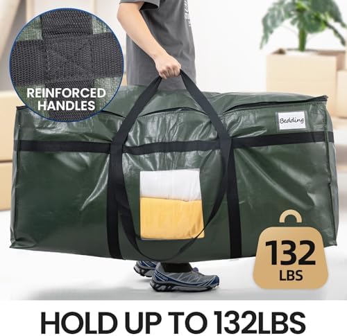 TAILI 1 Pack 69 Gallon Extra Large Storage Bags with Visible Window,Green - Image 2