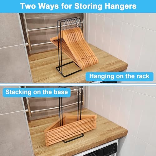 Hanger Stacker 2 Pack, Clothes Hanger Holder Organizer for Closet Laundry Room, Organizer Stacker for Coat Wire Hangers,Hanger Rack Stand Caddy for Adult Kids Velvet Pants Hangers Storage - Image 2