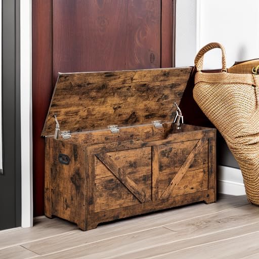 VASAGLE Storage Chest with 2 Safety Hinges, 15.7 x 39.4 x 18.1 Inches - Image 5