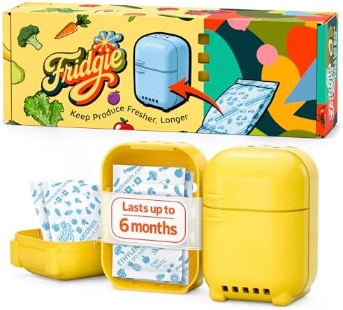 Fridgie Produce Saver, Ethylene Gas Absorber, Fresh Fruit Saver - Yellow by MESS
