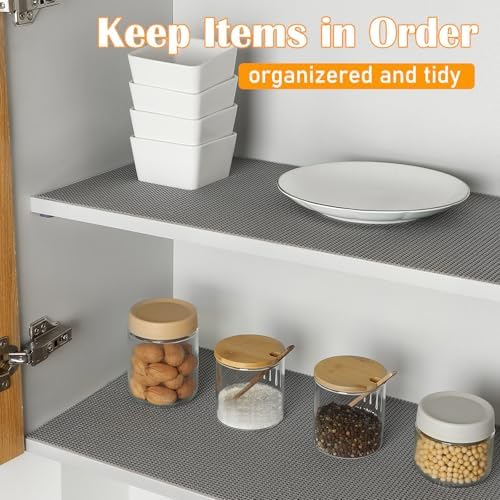 Songrey Non-Slip Shelf Cabinet and Drawer Liner, 17.5IN x 10FT, Dark Gray - Image 4