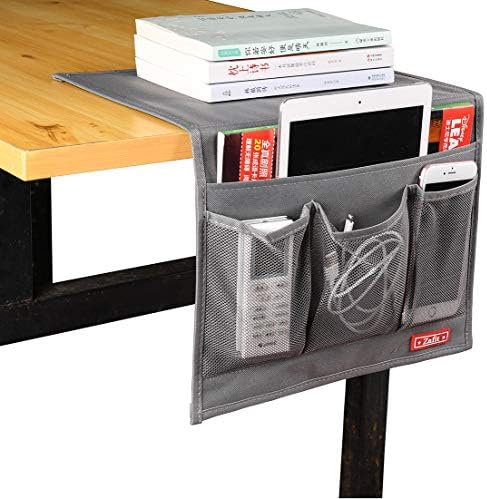 Zafit Bedside Storage Organizer, Table Cabinet Bedside Organizer Caddy for Remotes Phone Glasses (Classic 4 Pockets-Grey) - Image 6