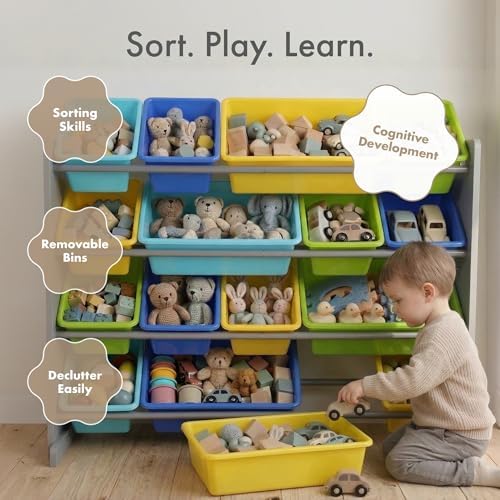 Humble Crew Kids Toy Organizer with 16 Bins, 4 Tier Storage for Playroom - Image 6