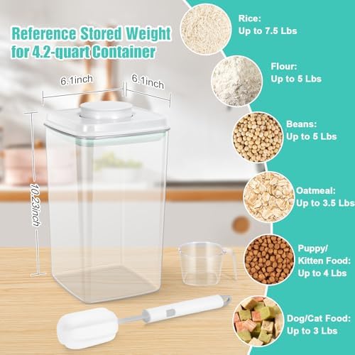 Flour Sugar Storage Container 4.2 Qt Tall Airtight Food Container & Scoop - Image 4