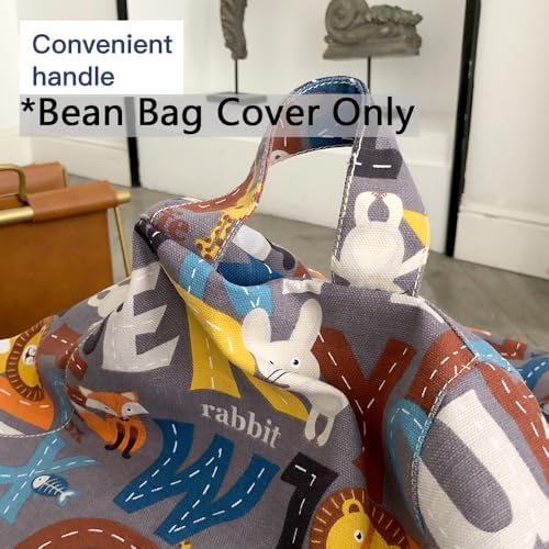 YuppieLife Stuffed Animal Storage Bean Bag Cover, 27" Velvet Toy Organizer - Image 3