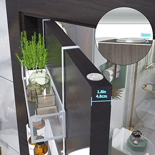 Kaiferty Over The Door Hooks Organizer,Coat Rack with 12 Hooks and 2 Mesh Baskets,Back of Door Storage Organizer for Bathroom,Bedroom,Kitchen,Office(White) - Image 4