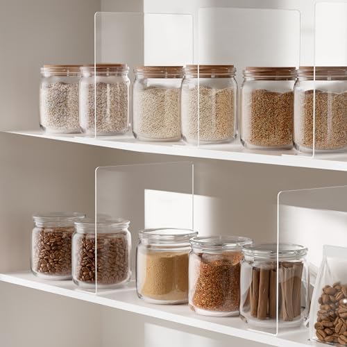 HBlife Acrylic Shelf Dividers for Closet Organization, 6 Pack 12 Inches [Extra Tall Version] Closet Dividers for Shelves, Clear Purse Organizer for Sweater, Shirts, Handbags in Bedroom and Office - Image 6