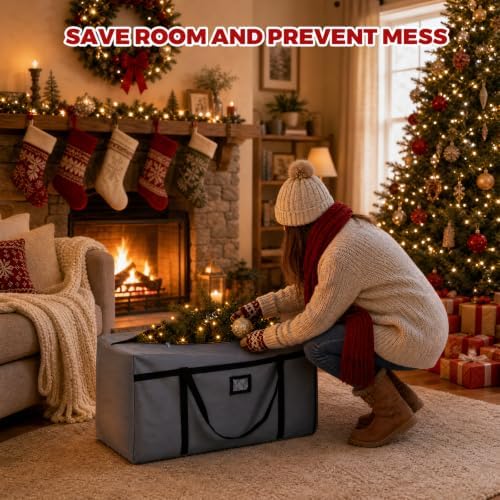 Christmas Tree Storage Bag, Fits 4/5 Ft Artificial Trees, Grey - Image 7