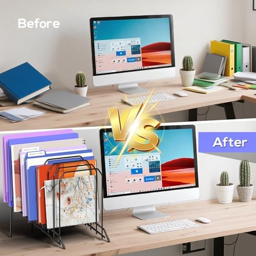 Gawerk Incline Desk Magazine Folder Holder File Organizer with 8-Section - Image 5