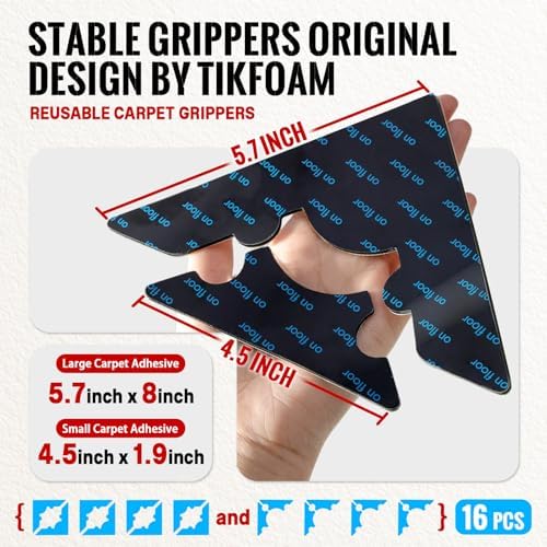 Reusable Rug Tape Non Slip Gripper,Hardwood Floors No Damage,Rug Corner - Image 2