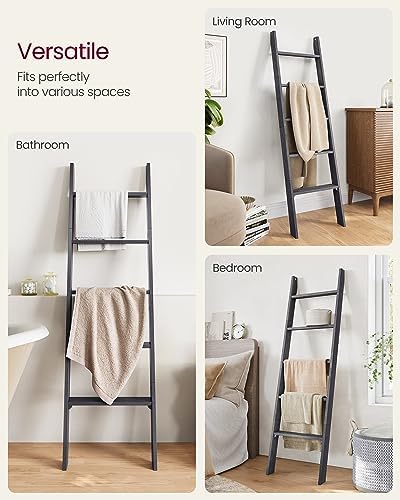 VASAGLE 5-Tier Blanket Ladder, Modern Basic Ladder Shelf - Image 6