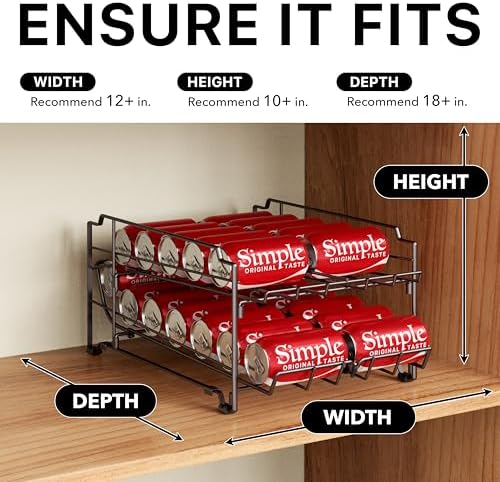 Simple Houseware Dual Row Front Loading Stackable Can Dispenser, Bronze - Image 3