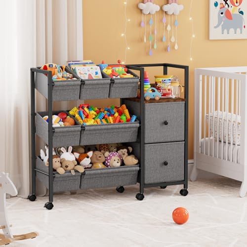 Modanais Kids Toy Organizers and Storage Bins, Black - Image 5