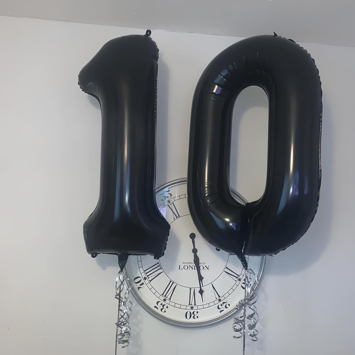 Black 1 Balloon Number,40 Inch Number 1 Balloon Large Black 1 Foil Mylar Helium Balloon for Birthday Party Decorations