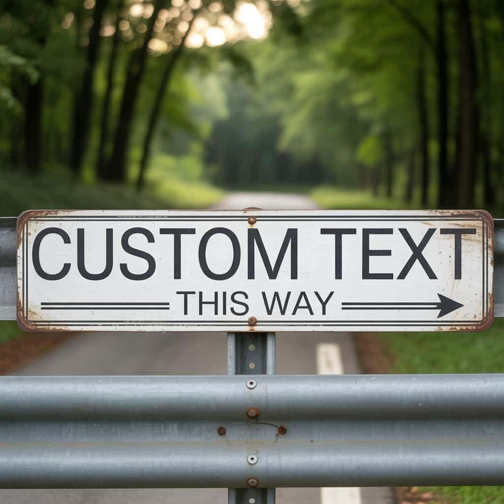 Custom Signs Outdoor Metal, Personalized Street Sign for Home Bar Wall Decor, Fade Resistant .040 Aluminum, 4 x 18 Inches
