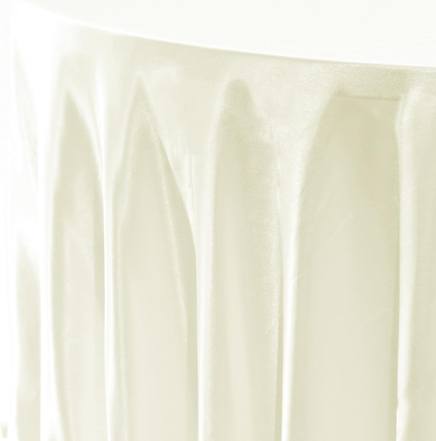 fani 6 Pack 108 Inch Ivory Round Tablecloth - Premium Silky Satin Tablecloth Overlay Smooth Fabric Table Cover Linens, Table Decoration for Wedding Party Banquet Events Restaurant Kitchen Dining