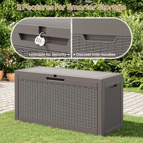 Outdoor Storage Box Waterproof, 70 Gallon Deck Box for Patio Storage - Image 4