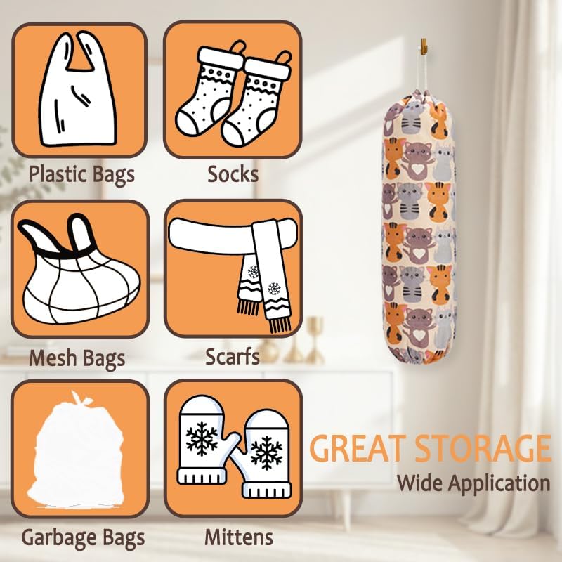 TOGETURE Plastic Bag Holder, Cute Grocery Bag Holder for Plastic Bags - Image 5