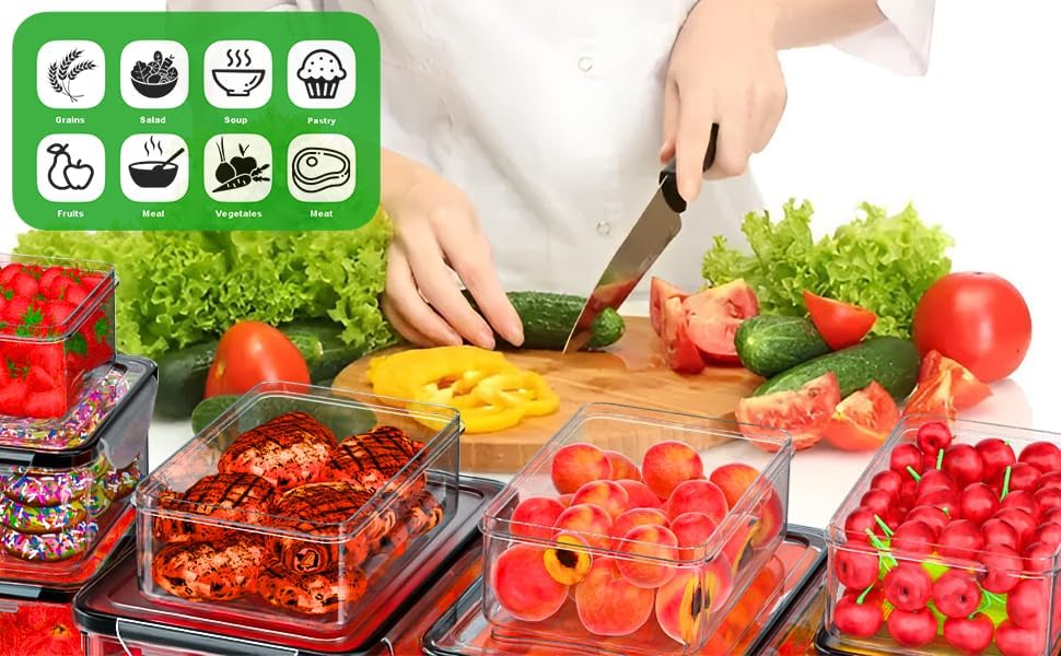 54 Pcs Food Storage Containers with Lids Airtight, (27 Containers &27 Lids) Reusable BPA-Free Plastic Food Containers for Kitchen Organization, Leak Proof Freezer/Microwave Safe Meal Prep Lunch Boxes - Image 7