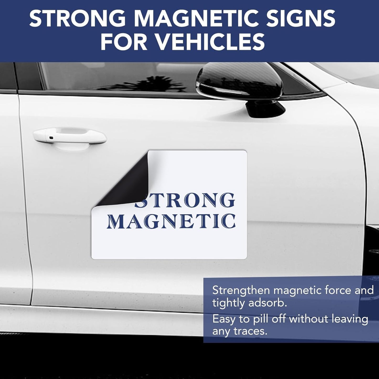 DIYMAG 2Pcs 17x12 Inch Blank Car Magnets, Flexible Magnetic Bumper Sticker Set for Advertising, Preventing Car Scratches and Dents