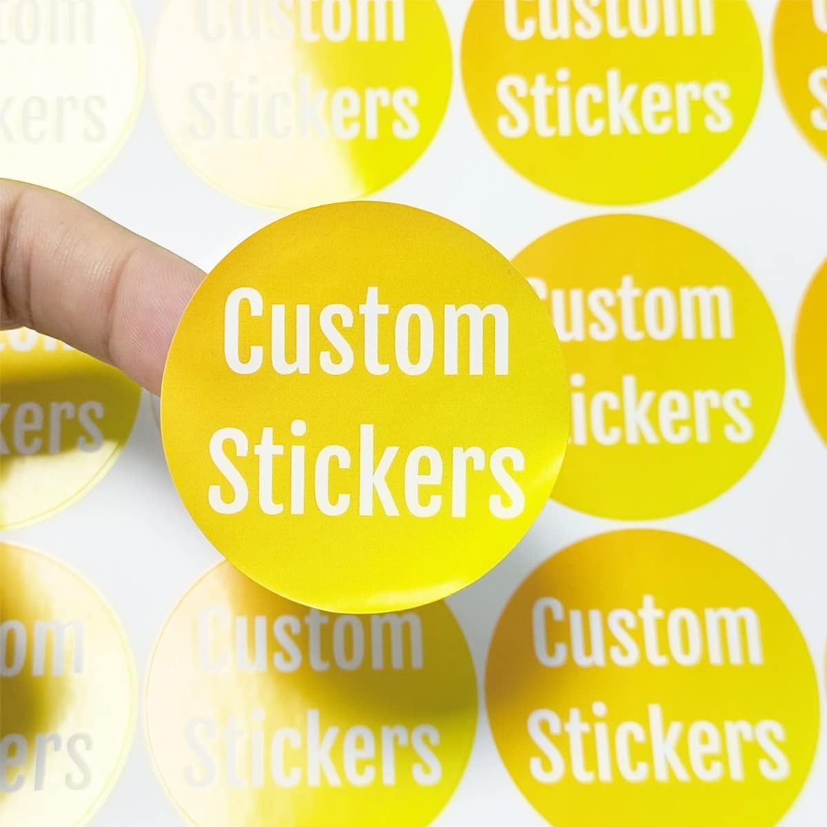 Custom 100-500 Stickers with Any Image Logo and Text. Business Logo Labels (Circle, 4 Inch)