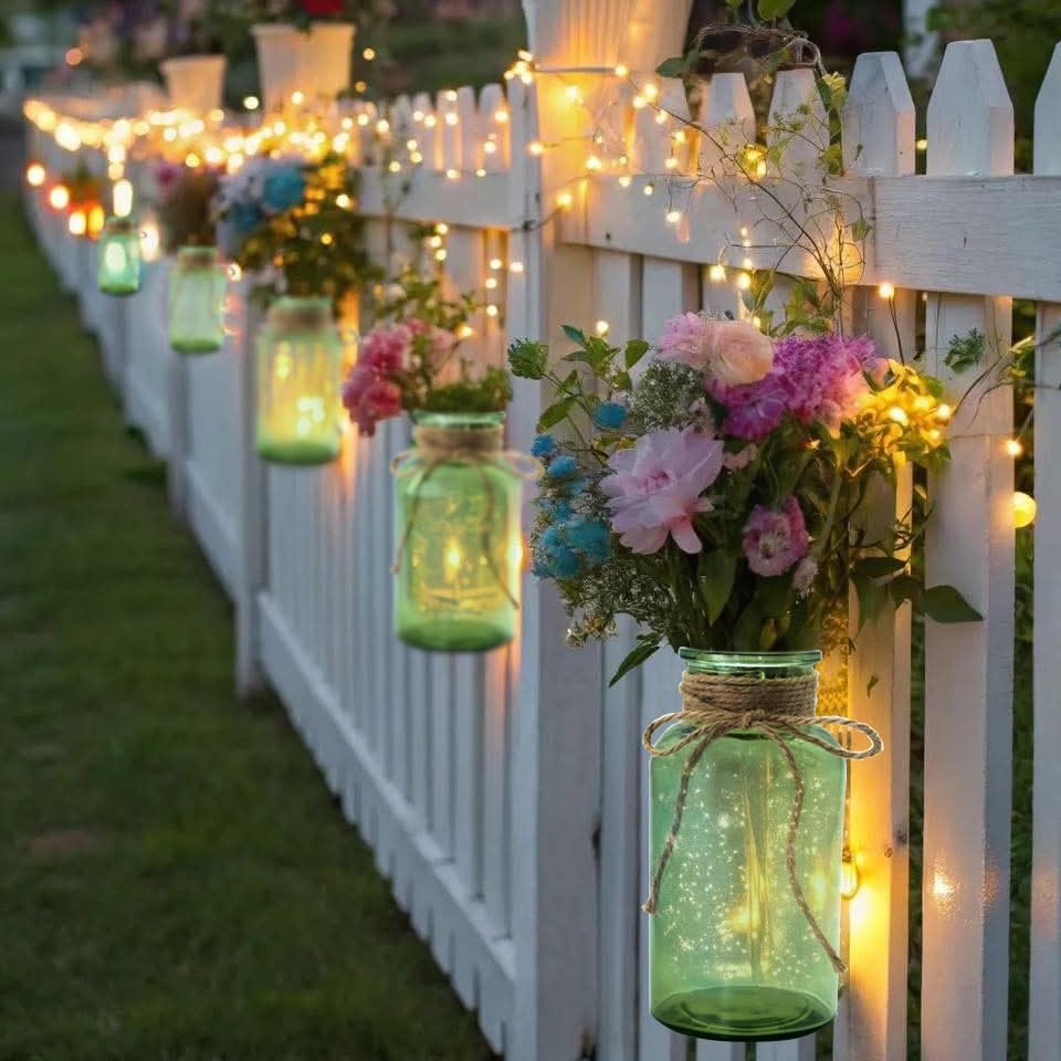 Vintage Glass Flower Vase，12 Pack Green Farmhouse Glass Centerpiece Vases Mason Jars for Weddings, Parties & Home Decor Bulk (12, Green)