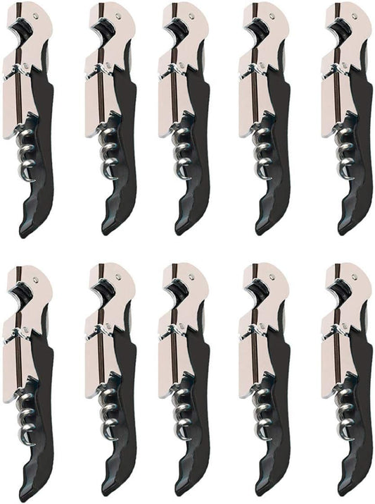 Professional Waiter Corkscrew Wine Openers Set, Heavy Duty Stainless Steel Hinges Wine Key for Restaurant Waiters, Sommelier, Bartenders