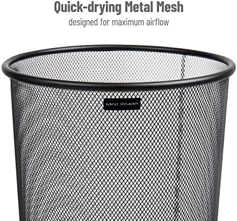 Mind Reader Umbrella Stand, Multi-Purpose Mesh Storage Stand, Organizer for Office and Entryway, Metal Mesh, Black - Image 5