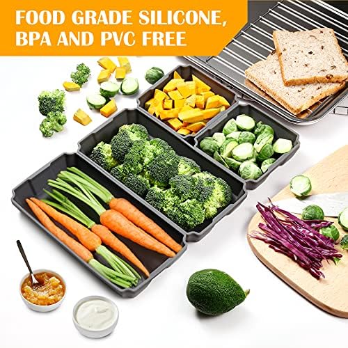 Silicone Sheet Pan Set, XOMOO Extra large size 4PCS Nonstick Silicone Dividers for Baking Trays, Baking Pan Dividers, Baking Cooking Accessories for Oven Dinner Prep, Dishwasher Safe Air Fryer Safe - Image 2