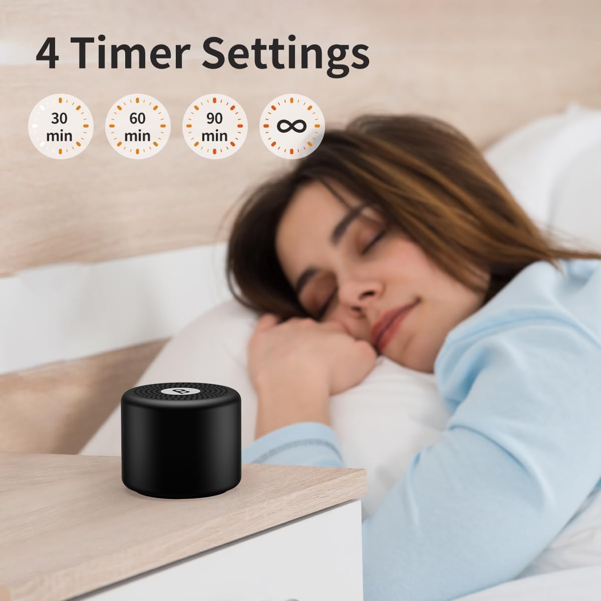 Mini Portable Sound Machine White Noise Machine with 30 Soothing Sounds Travel Sleep Brown Noise Machine for Adults Kids Baby Rechargeable Loud Speaker Noise Canceling Machine for Office Privacy Home