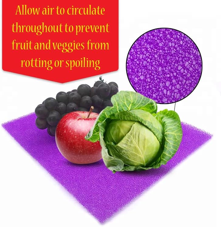 Dualplex® Fruit & Veggie Life Extender Liner for Fridge Refrigerator Drawers, 12x15 Inches (4 Pack) – Extends the Life of Your Produce & Prevents Spoilage (Purple) - Image 5