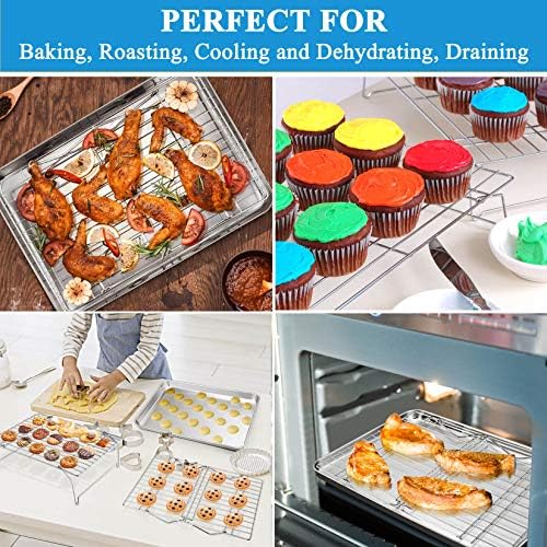 P&P CHEF 16 Inch Baking Sheet with Rack Set, Pans with Stackable Racks - Image 6