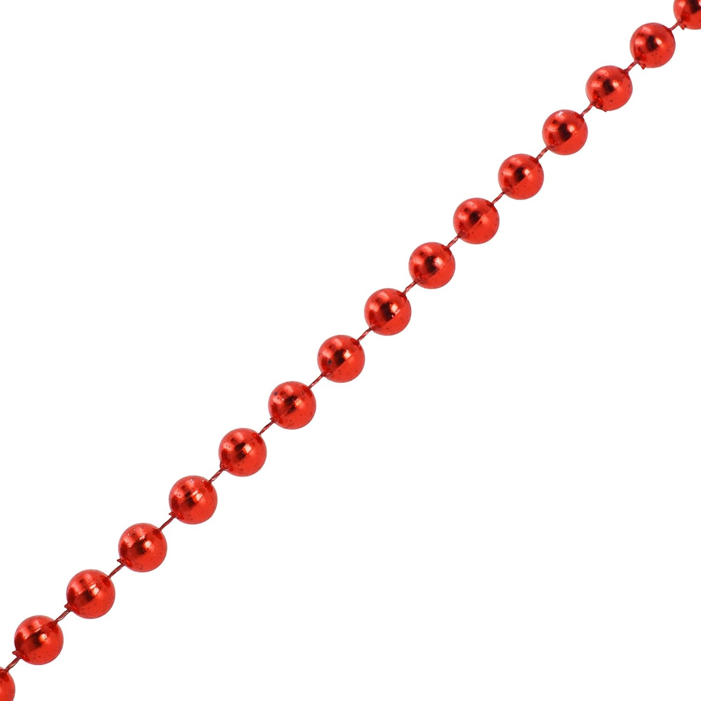 Mandala Crafts 8mm Faux Red Pearl Beads Roll - 20 Yards Strand of Fake Pearls Chain Garlands Spool String for Christmas Tree, Wedding, Party, Vases, DIY Decoration