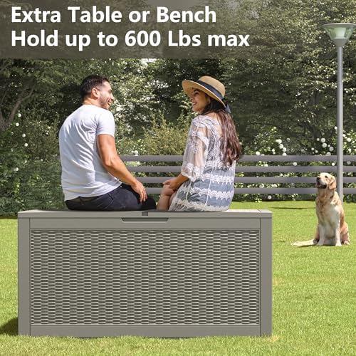 Outdoor Storage Box Waterproof, 100 Gallon Deck Box For Patio Storage - Image 5